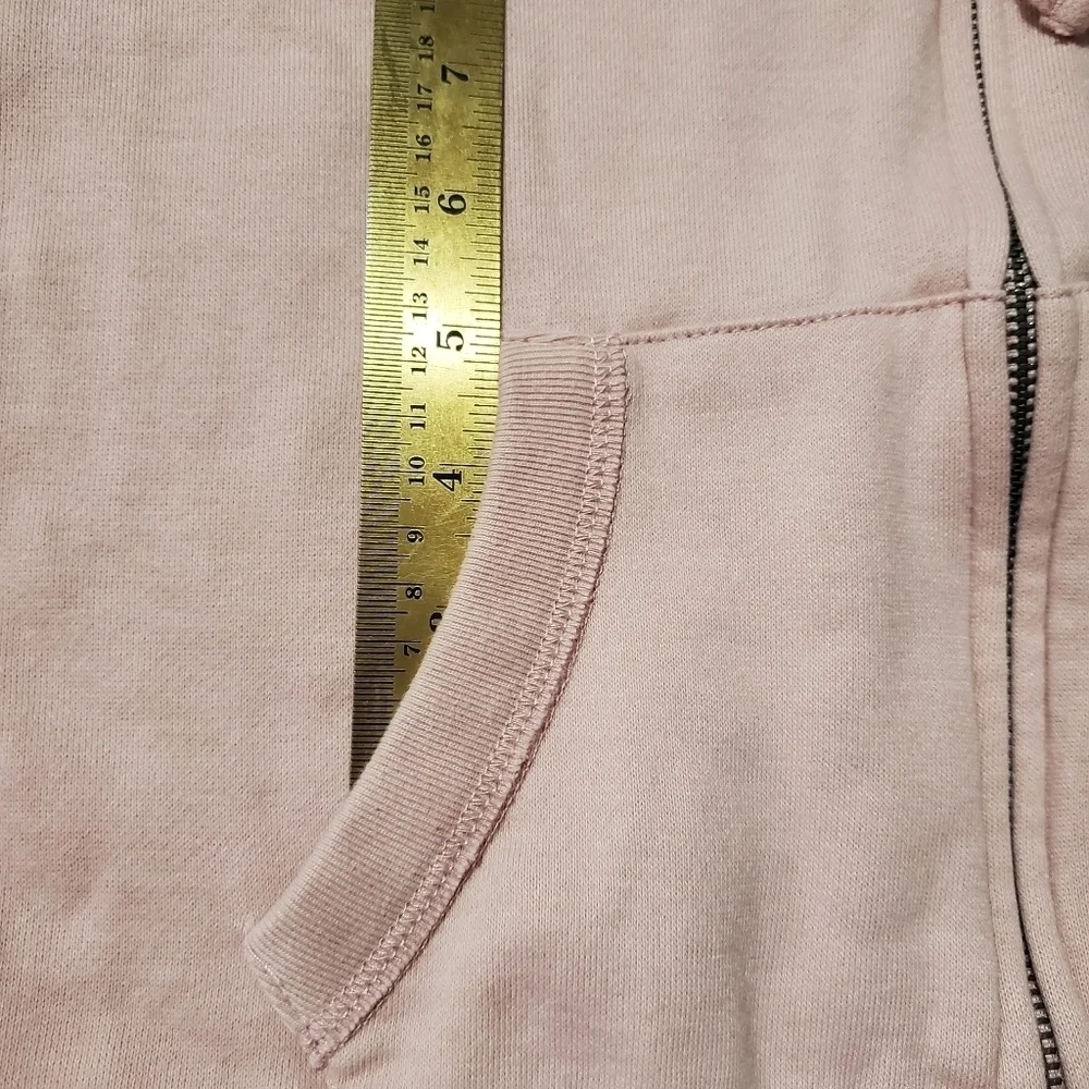 Areopostale Pastel Blush Pink Sequin Logo Hoodie - Picture 4 of 6